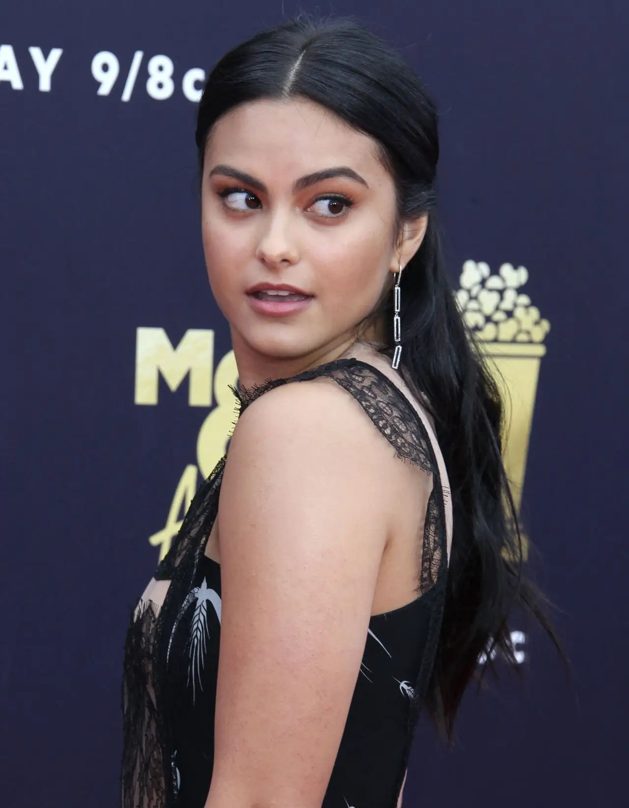 Camila Mendes at 2018 MTV Movie And TV Awards at Barker Hangar in Santa Monica04